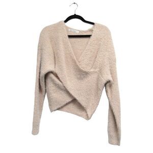 Saints + Secrets Women's Front Criss Cross Long Sleeve Sweater SZ S